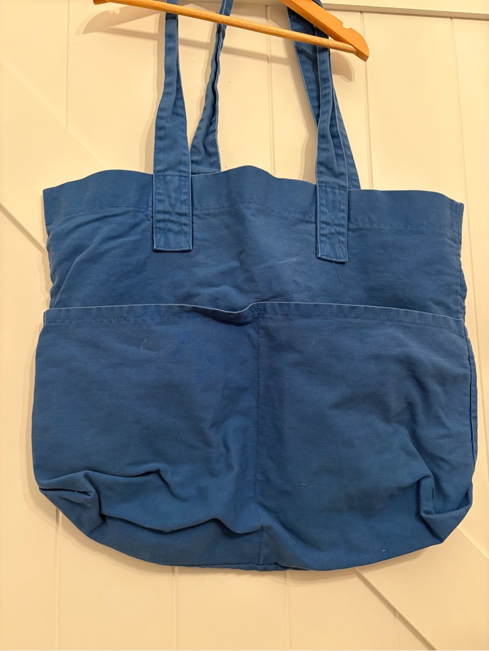 Vintage Esprit Navy Canvas Tote with Rainbow Logo - Picture 2 of 5
